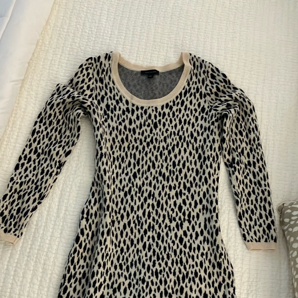 Ann Taylor Leopard Print Sweater Dress